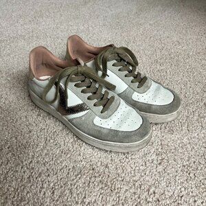 Women’s Victoria Madrid Metal & Split Leather Sneakers - Retro Style